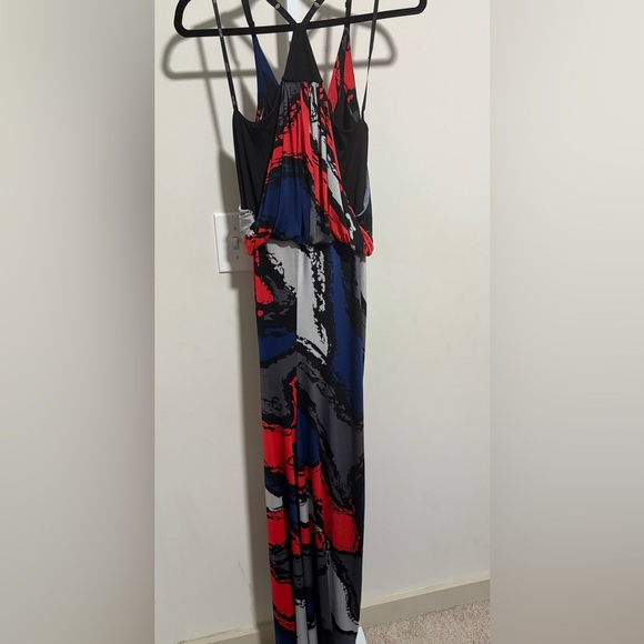 Analili Red, Blue, and Black Maxi Dress - Picture 3 of 4